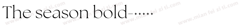 The season bold字体转换